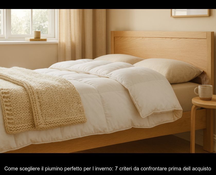 Come Scegliere Il Piumino Perfetto Per L'inverno: 7 Criteri Da Confrontare Prima Dell'acquisto