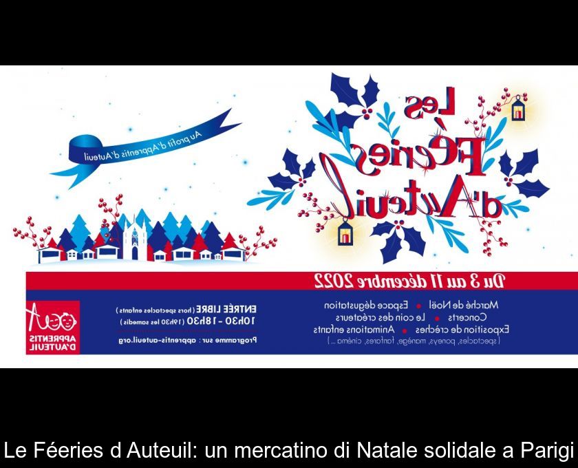 Le Féeries D'auteuil: Un Mercatino Di Natale Solidale A Parigi