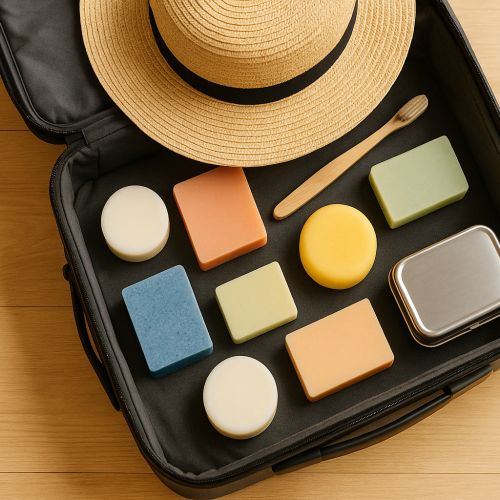Vacanze zero rifiuti: creare un kit da bagno solido e minimalista per quest'estate.