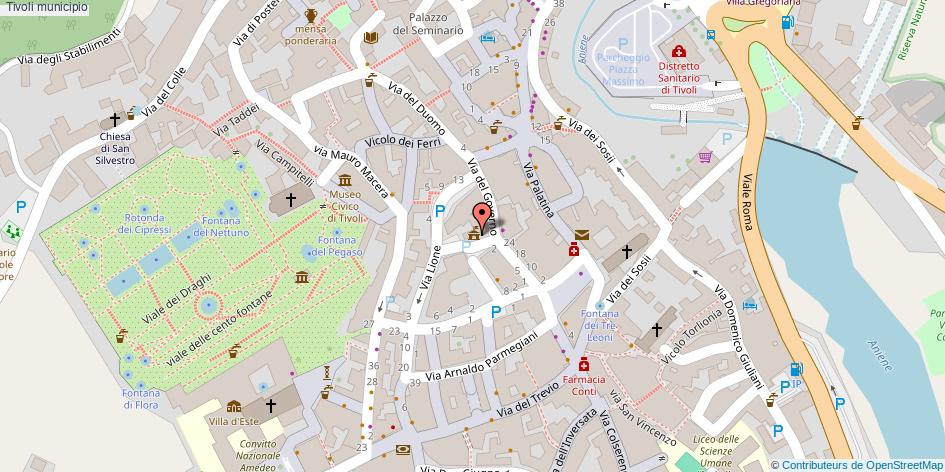 Mappa  municipio Tivoli