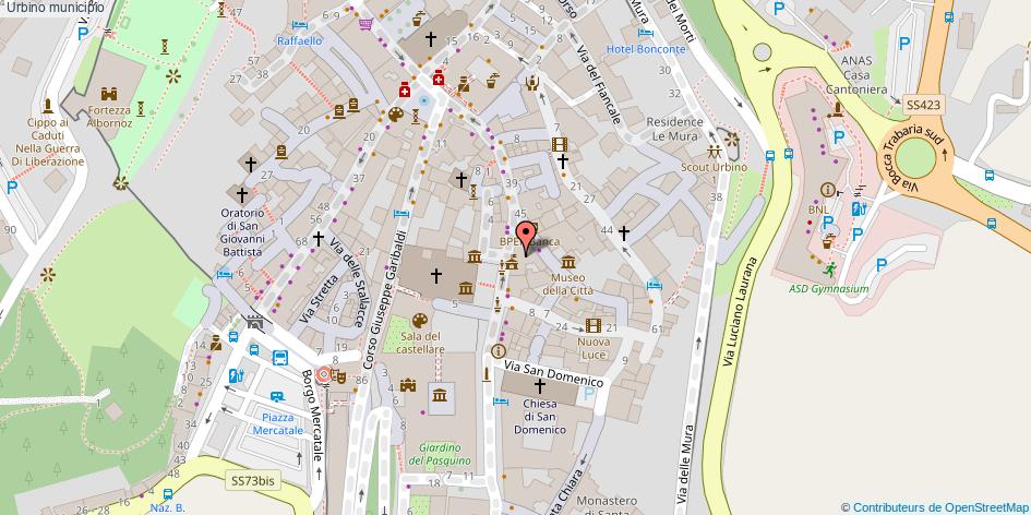 Mappa  municipio Urbino