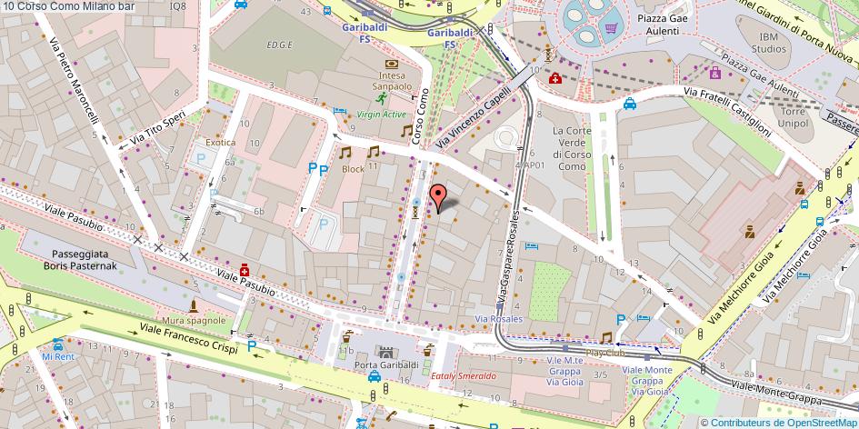 Mappa 10 Corso Como bar Milano