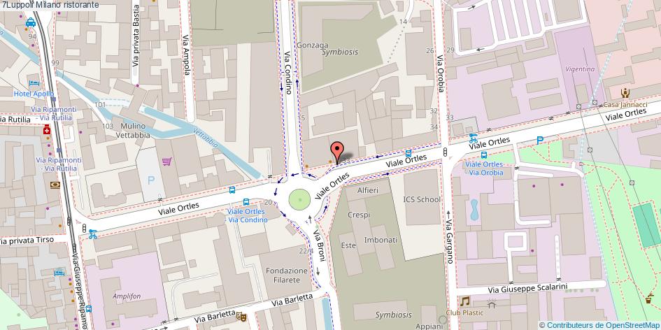 Mappa 7Luppoli ristorante Milano