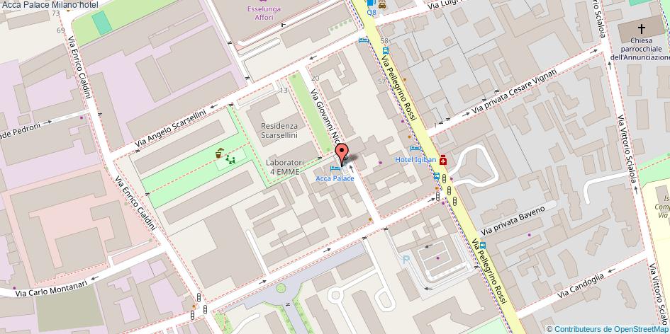 Mappa Acca Palace hotel Milano