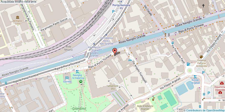 Mappa Acquasala ristorante Milano