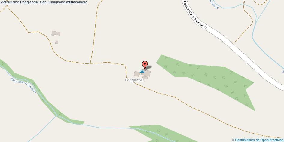 Mappa Agriturismo Poggiacolle affittacamere San Gimignano