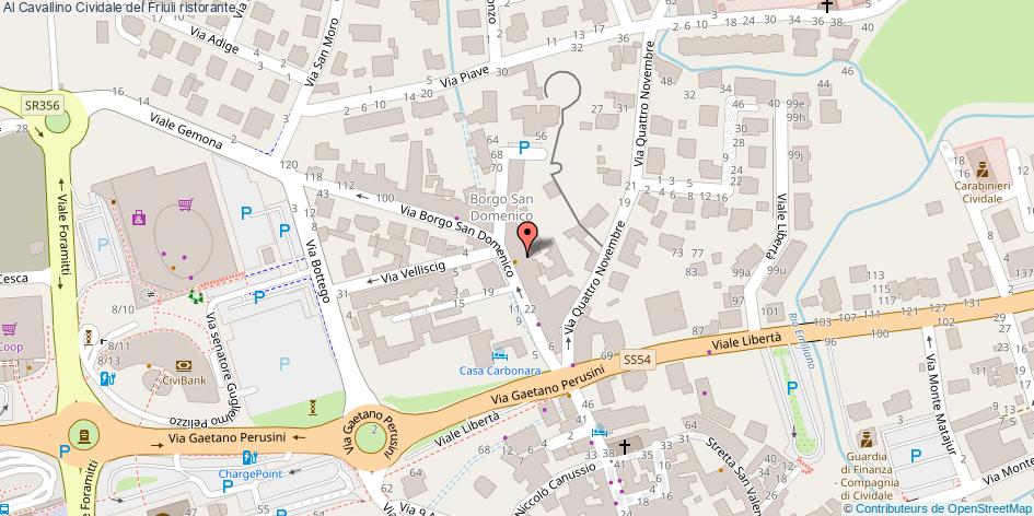 Mappa Al Cavallino ristorante Cividale del Friuli