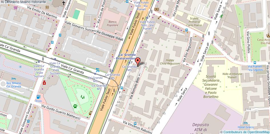 Mappa Al Desiderio ristorante Milano