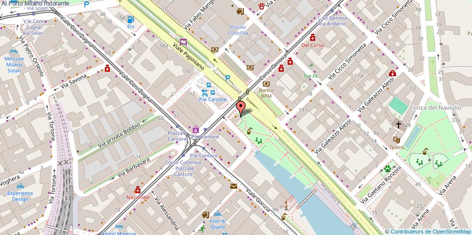 Mappa Al Porto ristorante Milano
