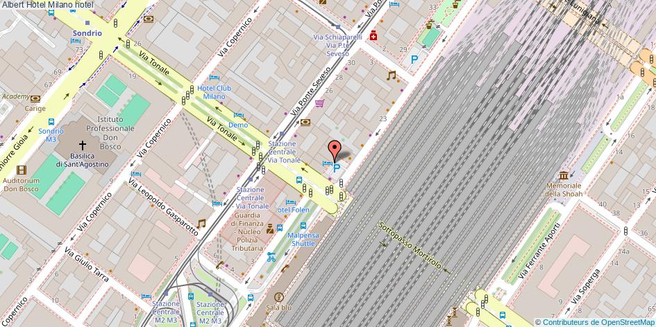 Mappa Albert Hotel hotel Milano