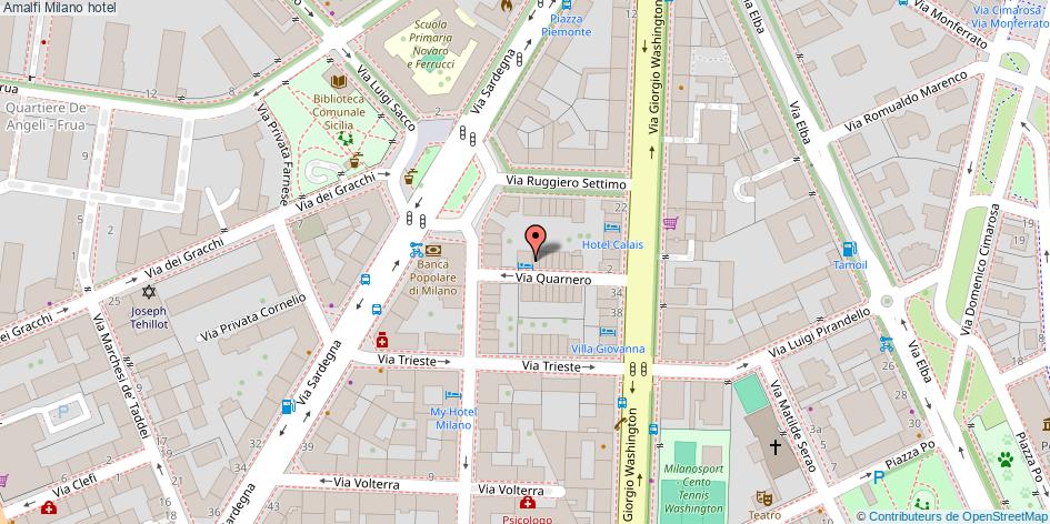 Mappa Amalfi hotel Milano
