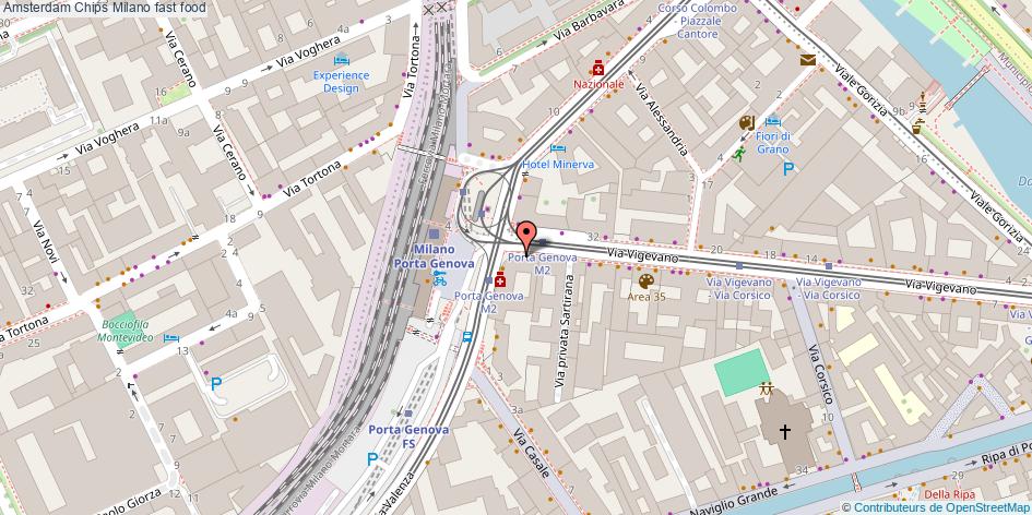 Mappa Amsterdam Chips fast food Milano