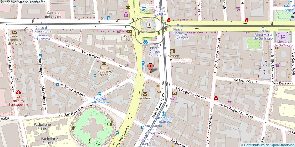 Mappa Autentiko ristorante Milano