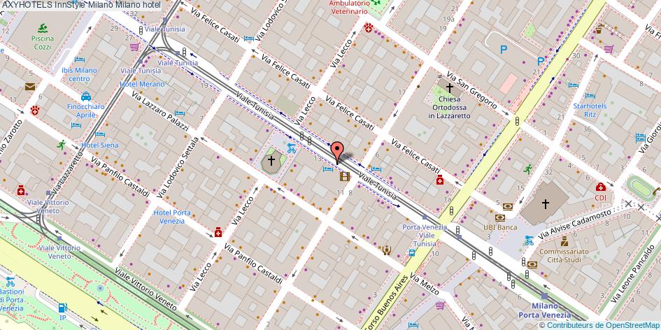 Mappa AXYHOTELS InnStyle Milano hotel Milano