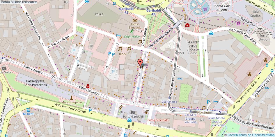 Mappa Bahia ristorante Milano