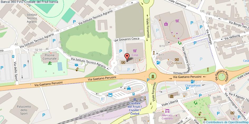 Mappa Banca 360 FVG banca Cividale del Friuli