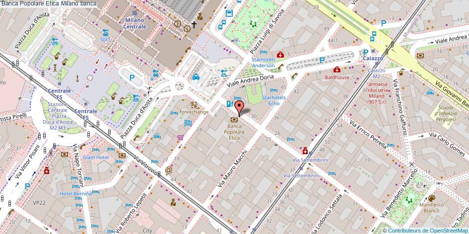 Mappa Banca Popolare Etica banca Milano