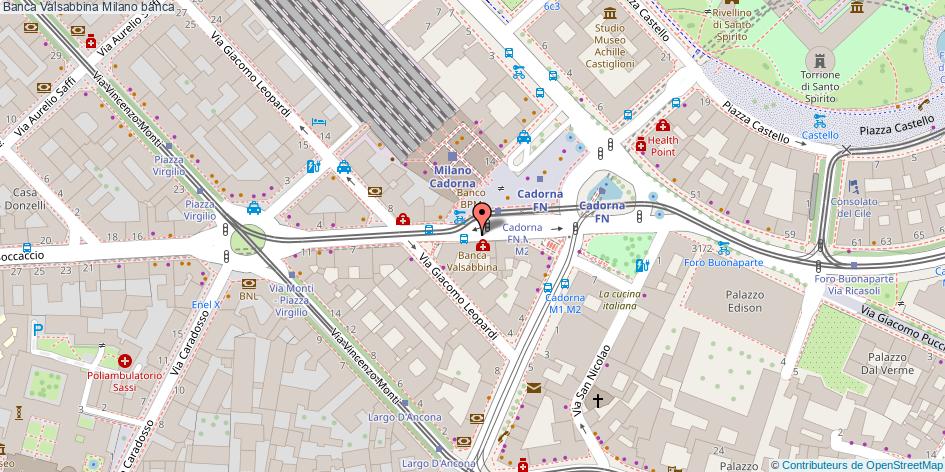 Mappa Banca Valsabbina banca Milano