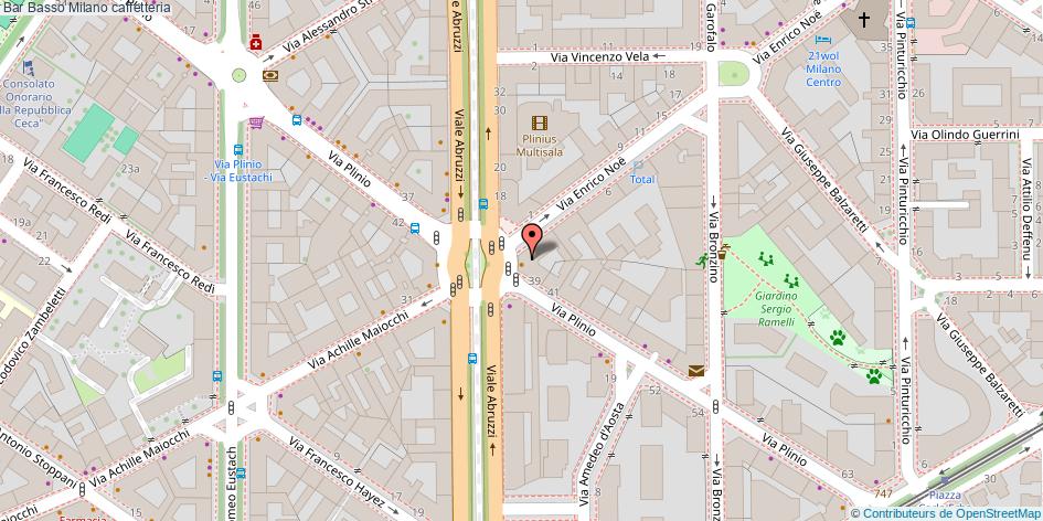 Mappa Bar Basso caffetteria Milano