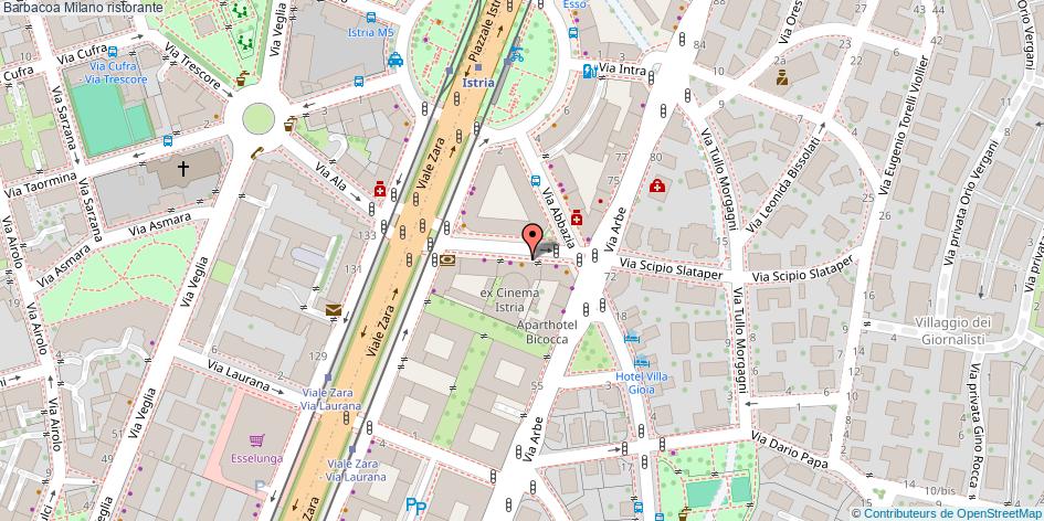 Mappa Barbacoa ristorante Milano