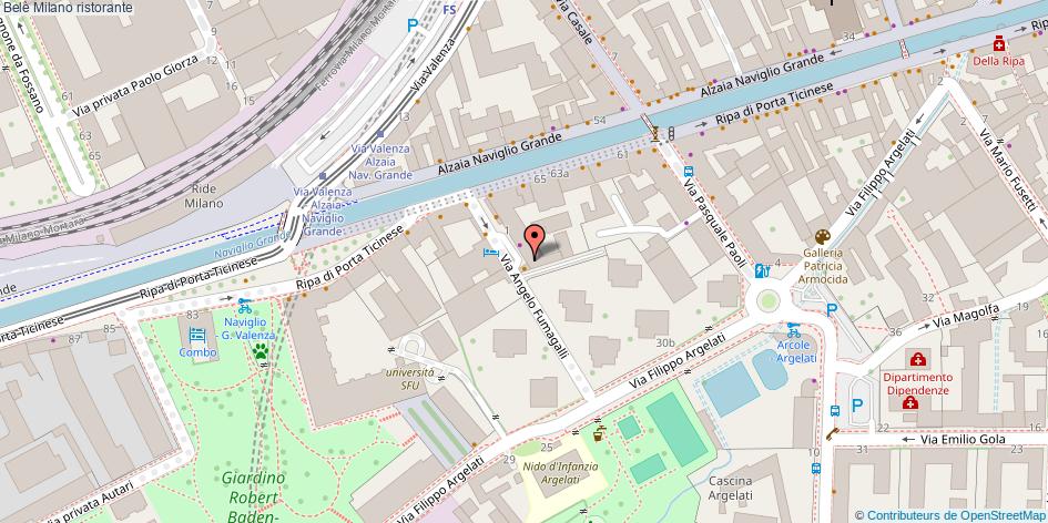 Mappa Belè ristorante Milano