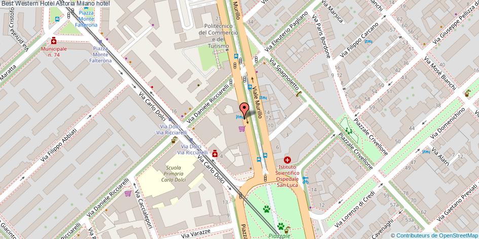 Mappa Best Western Hotel Astoria hotel Milano