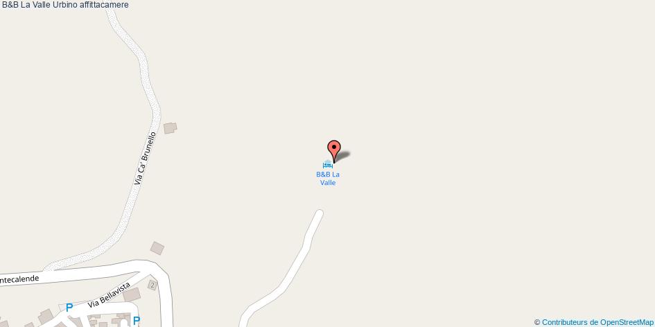 Mappa B&B La Valle affittacamere Urbino
