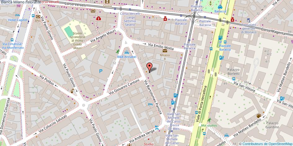 Mappa Bianca ristorante Milano