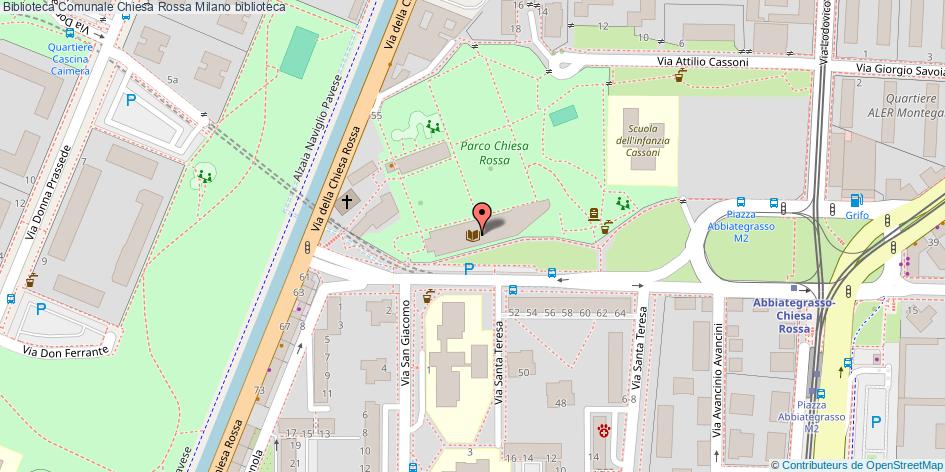 Mappa Biblioteca Comunale Chiesa Rossa biblioteca Milano