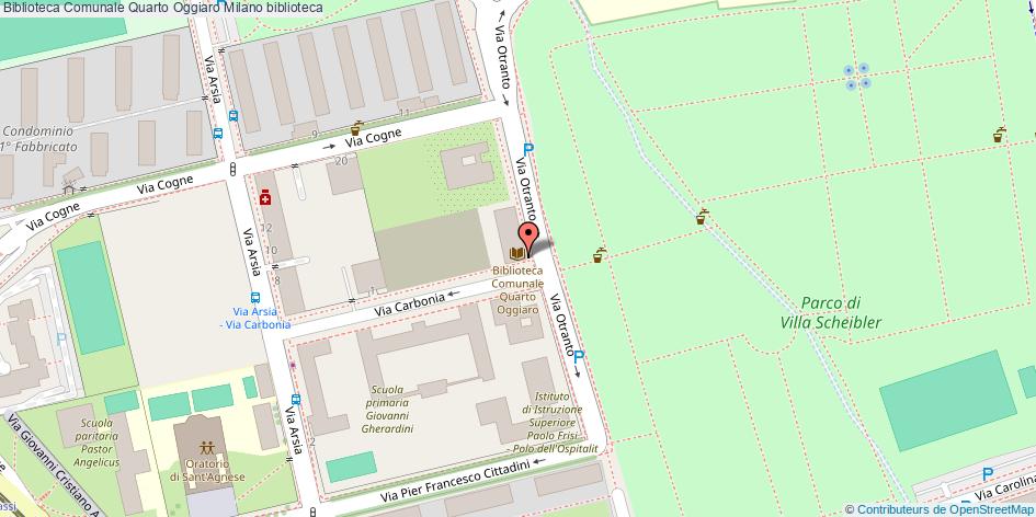 Mappa Biblioteca Comunale Quarto Oggiaro biblioteca Milano