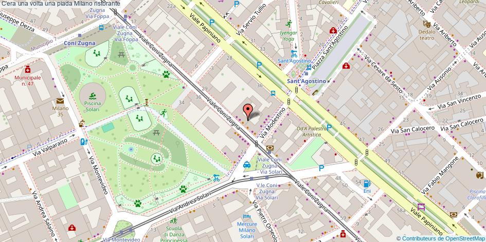 Mappa C'era una volta una piada ristorante Milano