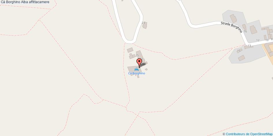 Mappa Cà Borghino affittacamere Alba