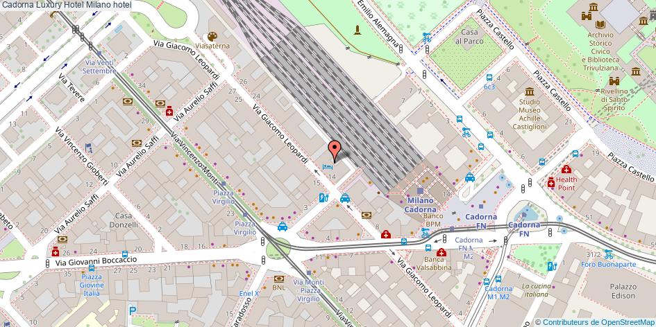 Mappa Cadorna Luxury Hotel hotel Milano