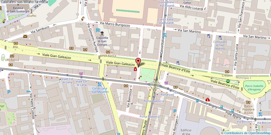 Mappa Calatafimi sas farmacia Milano