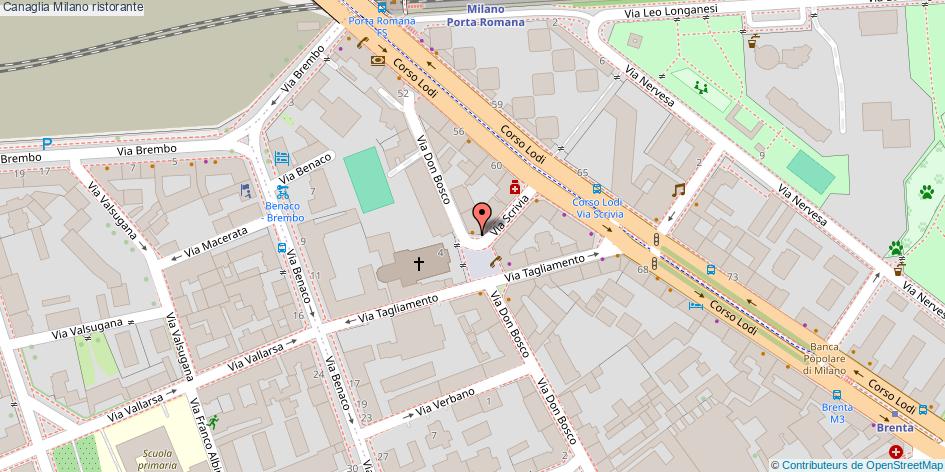 Mappa Canaglia ristorante Milano