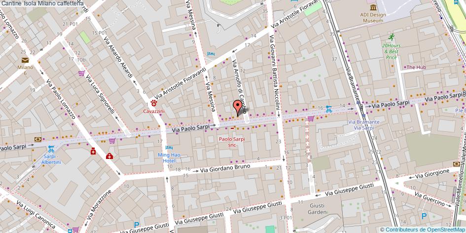 Mappa Cantine Isola caffetteria Milano