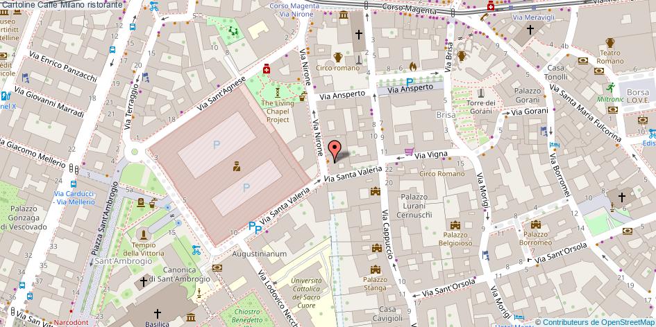 Mappa Cartoline Caffè ristorante Milano