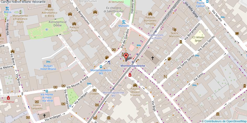 Mappa Caruso Nuovo ristorante Milano