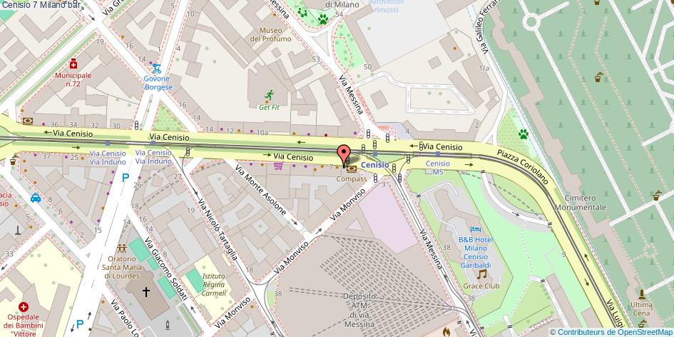 Mappa Cenisio 7 bar Milano