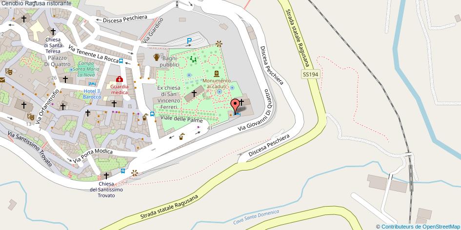 Mappa Cenobio ristorante Ragusa
