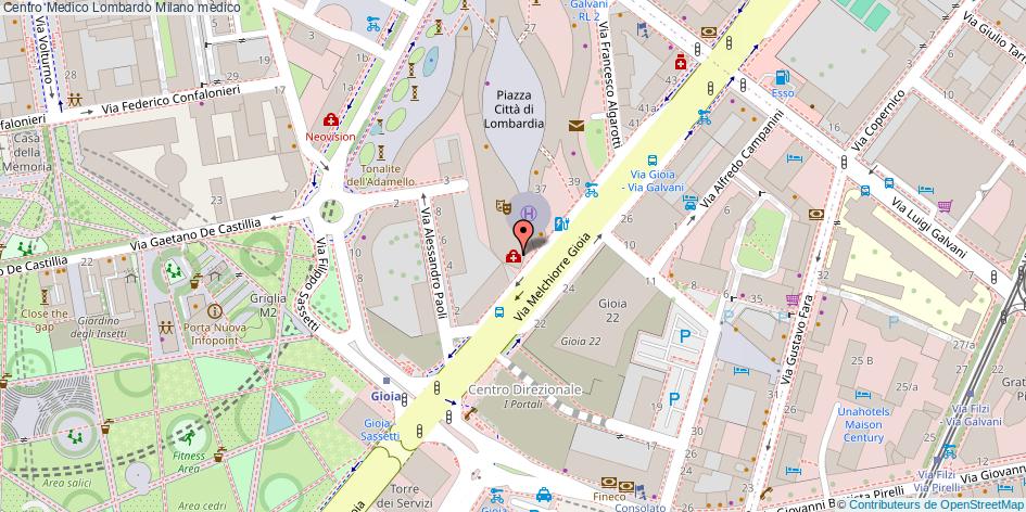 Mappa Centro Medico Lombardo medico Milano