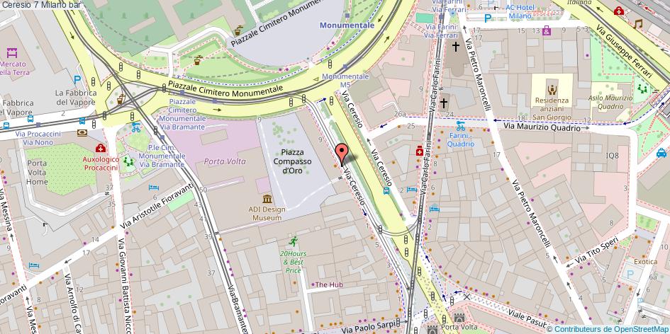 Mappa Ceresio 7 bar Milano