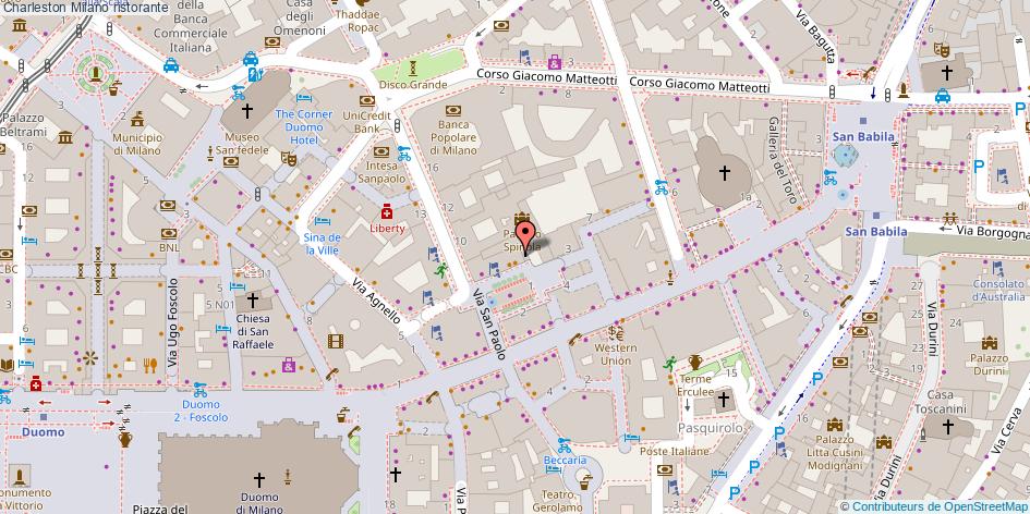 Mappa Charleston ristorante Milano