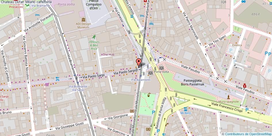 Mappa Chateau Dufan caffetteria Milano
