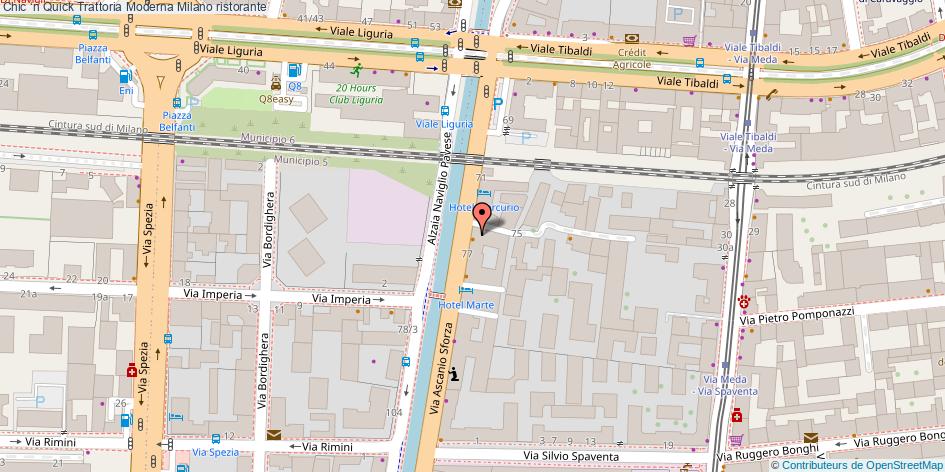 Mappa Chic ‘n Quick Trattoria Moderna ristorante Milano