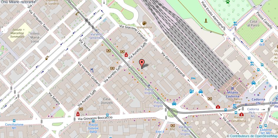Mappa Chiù ristorante Milano