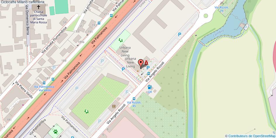 Mappa Ciclocaffè caffetteria Milano