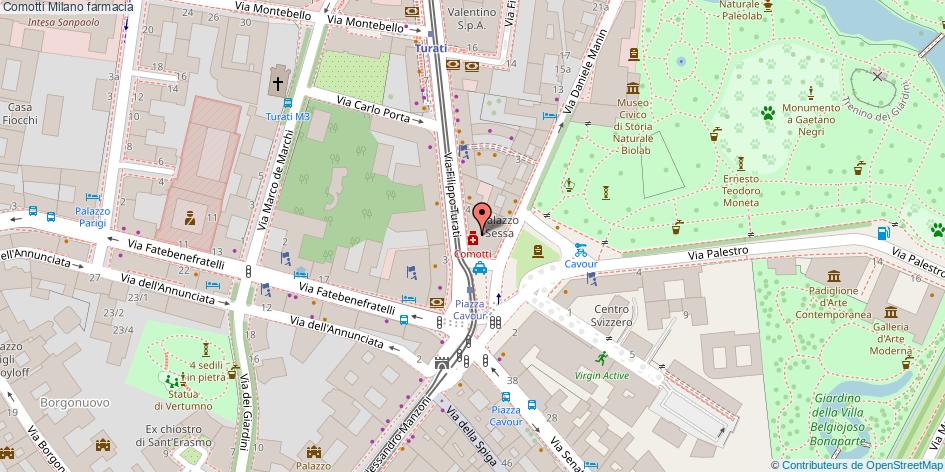 Mappa Comotti farmacia Milano