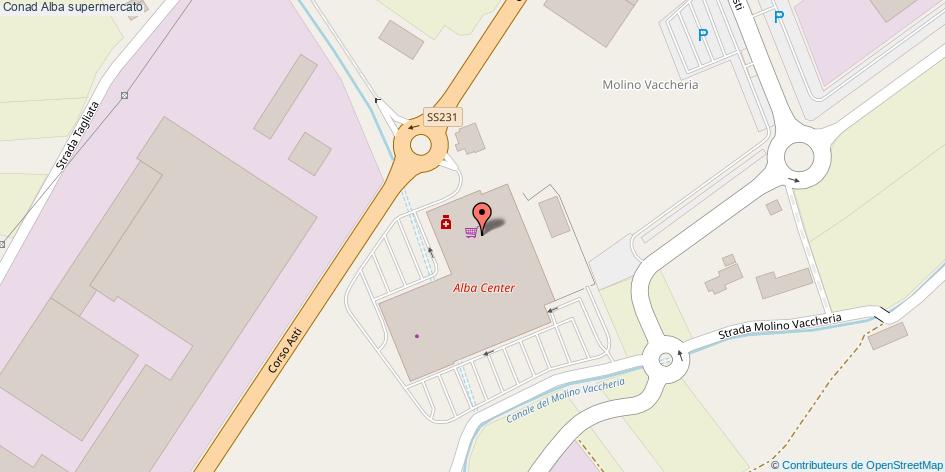 Mappa Conad supermercato Alba