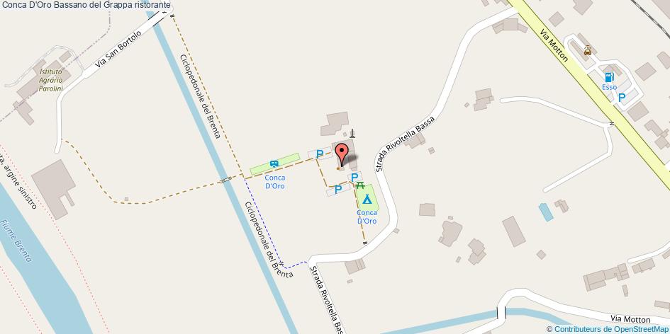 Mappa Conca D'Oro ristorante Bassano del Grappa